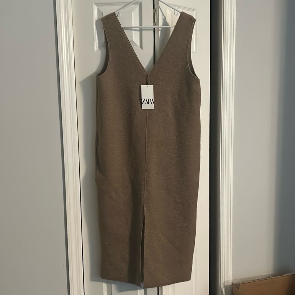 Zara Boucle Midi Dress NWT